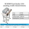 INTBUYING 110V Foot-pedal Sealing Machine with cutter Foot-pedal Sealer 3mm/0.6mm