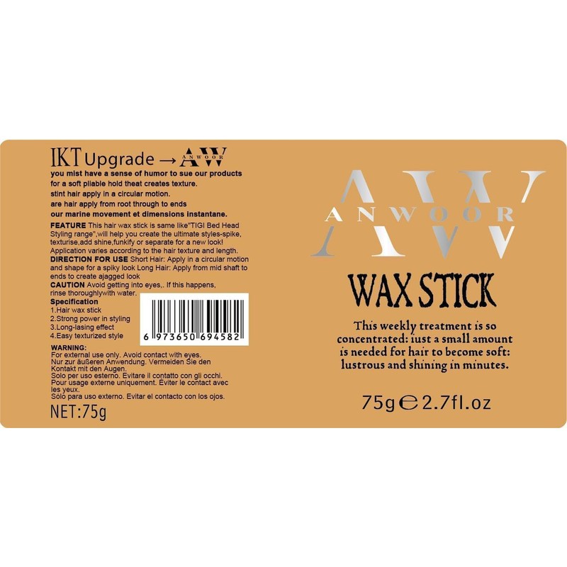 Slick Back Hair Styling Kit for Hair: 4Pcs Wax Stick,