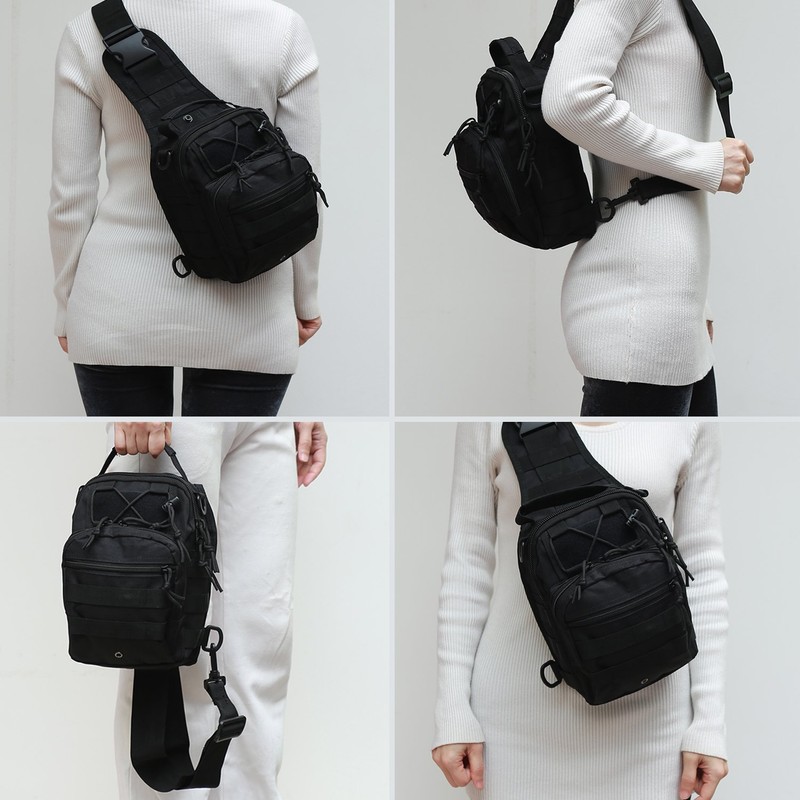 Tactical Shoulder Bag,1000D Outdoor Military Sling Daypack Backpack (1 Pack