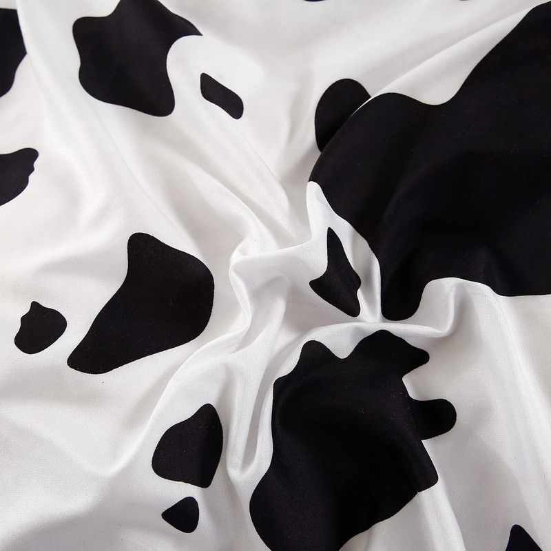 STYHO 2-Piece Kids Cow Print Duvet Cover Single Size Aesthetic