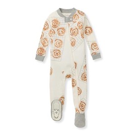 Burt's Bees Baby Baby Girls Pajamas, One-Piece Footed Sleeper PJs, Non-Slip Snug Fit for Infants 12, 18, and 24 Months