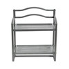 Household Essentials 2-Tier Metal Wall Mount Bathroom Storage Rack, Silver