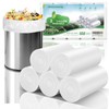 2 Gallon Biodegradable Mini Trash Bags - White Compostable Small