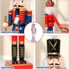 Pink Wooden Christmas Nutcracker Soldiers,Large Christmas Nutcracker Soldier Ornament 30CM,Traditional