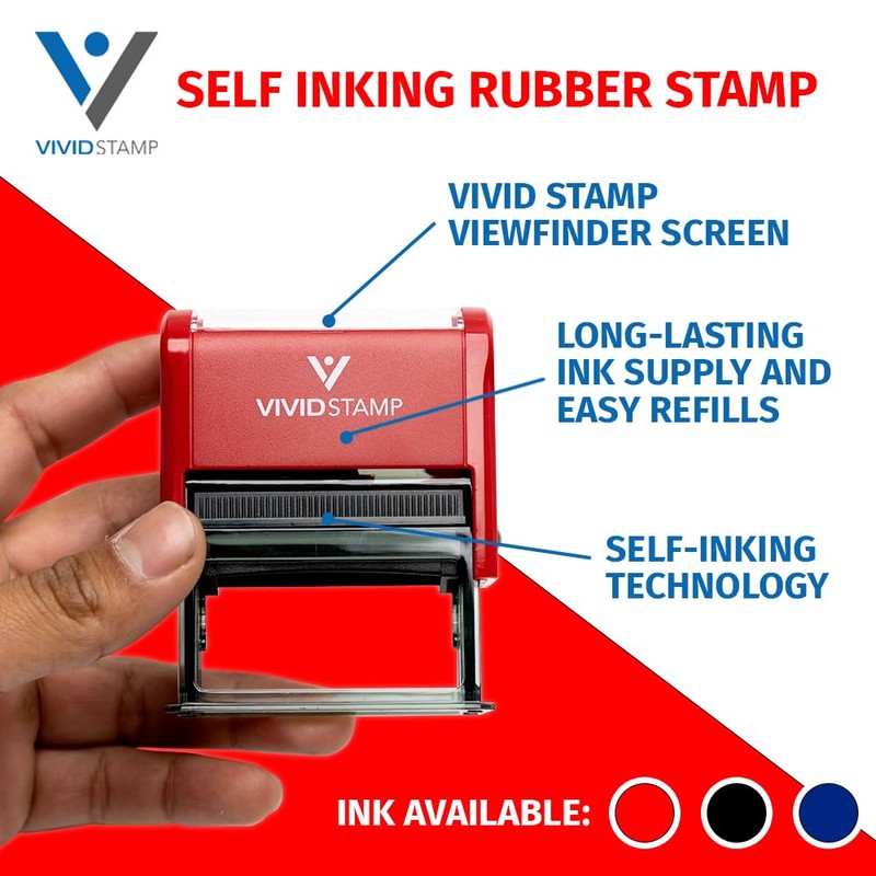 Ordered by Date (Order Complete) Self Inking Rubber Stamp (Blue