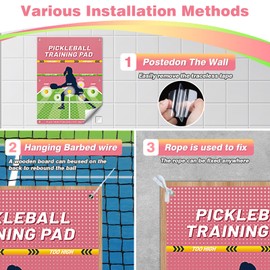 Dink Master Pickleball Practice Pad, Reusable Pickleball Training Pad, Pickleball Dink Trainer for Indoor and Outdoor, Pickleball Training Aid Dink Poster for Wall,Pickleball Accessories for Men Women