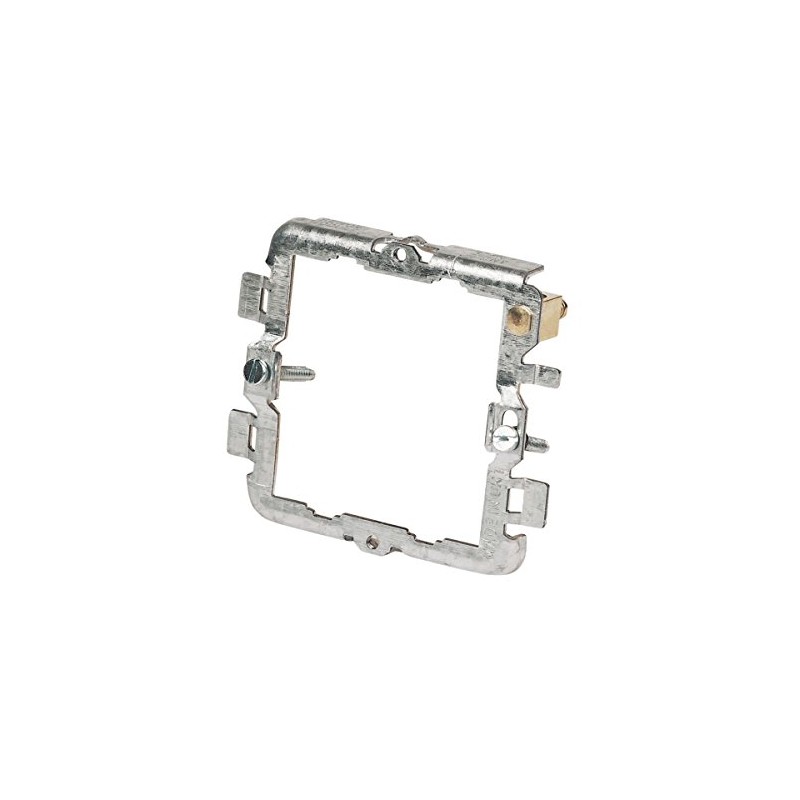 MK Double Grid Wall Plate, Silver, Compatible with UK Power