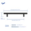 LONTAN 12 Pack Black Kitchen Handles 160mm Black Cupboard Handles