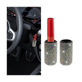 AICEL Bling Car Chapstick Holder, 2PCS Crystal Rhinestone Strong Adhesive Vehicles Upright Lip Balm Holder, Sparkling Automotive Interior Decorations Accessories, Universal for SUV, Truck(Multicolor)