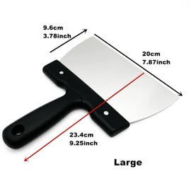 Goldbaking Coating Spatula for Chocolate Scraper Chocolate Thermostat Spatula Stainless Steel Dough Scraper 7.9inch (large 20cm)