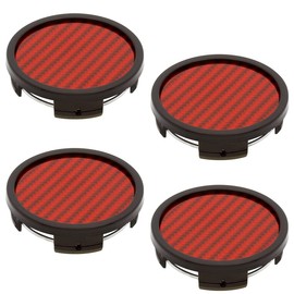 Negs-S Wheel Center Cap, 2.3 inches (58 mm), Bore Diameter 2.0 inches (51 mm), 4 Pieces, General Purpose Item, 8 Colors Available in Black/Carbon Red Pattern