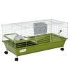 35\" Rolling Bunny Cage for Small Animals Guinea Pig Cage