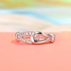 Jeulia Women's Ring, Ribbon, Infinity 925 Silver Material, Gift, Cute,