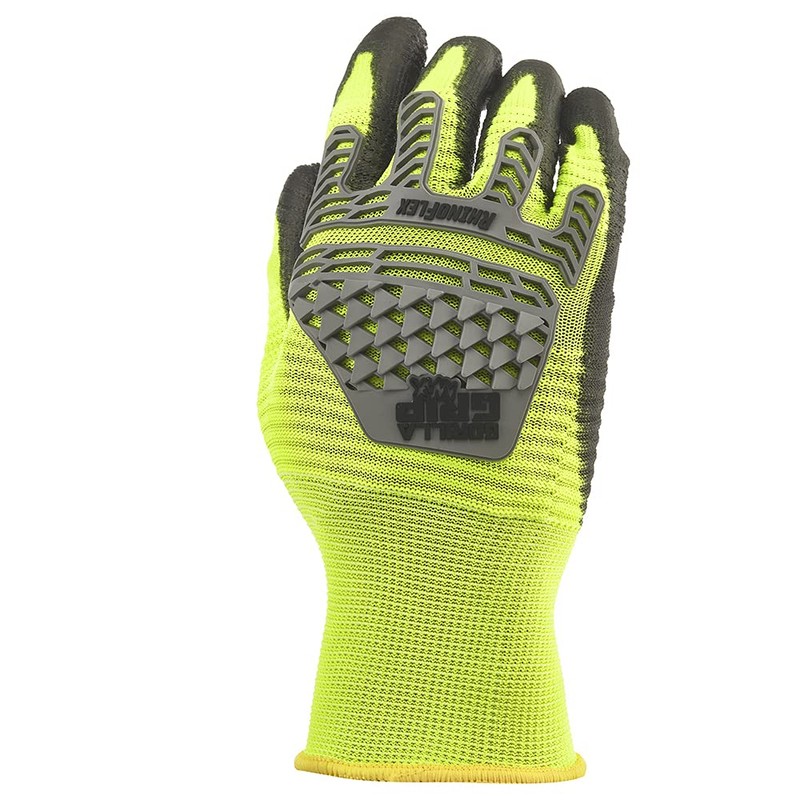 Gorilla Grip Max RhinoFlex High Vis Work Gloves With Impact