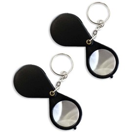 MAXIMIZE (2 Pack) 5X Power Pocket Magnifier | Key Ring Attachment | Distortion-Free 1" Lens | Durable & Portable | Ideal for Jewellers & Daily Use