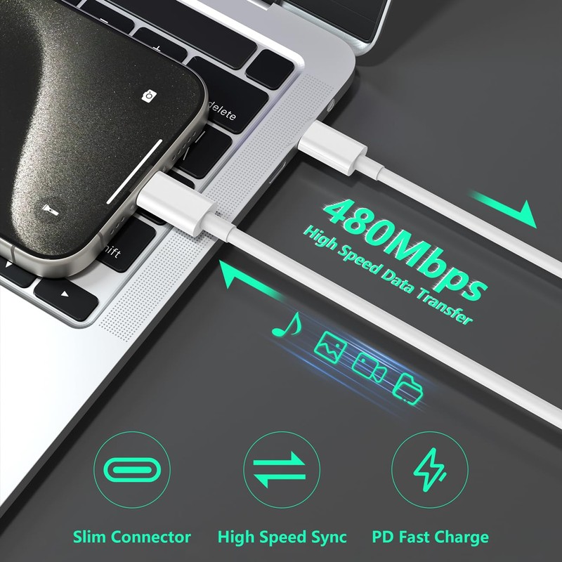 SWOARTINE 2Pack USB C to USB C Charging Cable,for 15