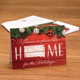 Fox Valley Traders Custom Home State Christmas Card set of 20, South Dakota