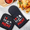 GOSJINNK Funny BBQ Kitchen Mitts and Pot Holders（Set of 2）