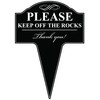 Please Keep Off The Rocks Aluminum Yard Sign 10x14