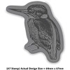 'Kingfisher' Rubber Stamp - Unmounted Design for Crafting & Scrapbooking,