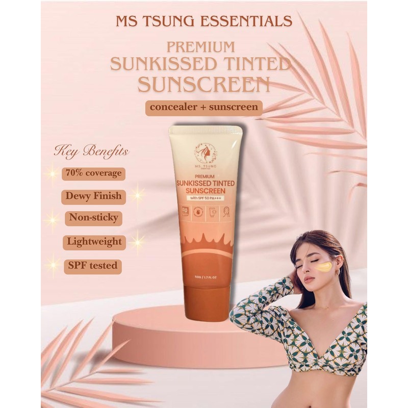 MS. TSUNG Premium Sunkissed Tinted Sunscreen SPF50 PA++ - Lightweight