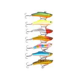 Kisangel 7pcs Colorful Minnow Bait Fishing Lures Hard Bait Tail Artificial Lures for Freshwater Fishing Realistic Design for Catching Bass and Random Style