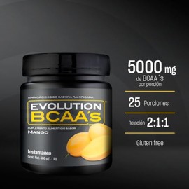 Evolution BCAAs Aminoácidos Sabor Mango 500g Polvo
