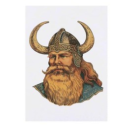 Azeeda 'Viking-Seitenansicht' Temporäres Tattoo - Hautfreundlicher & Ungiftiger Abziehbild · Wasserfest (TO00077129)