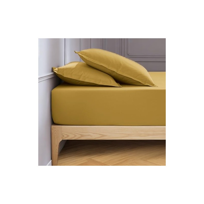 Fitted Sheet 140 x 190 cm 100% Cotton 4 Elasticated