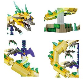 enttgo 1298PCS Master Sword and White Dragon Building Block Toys, for Children and Adult Fans