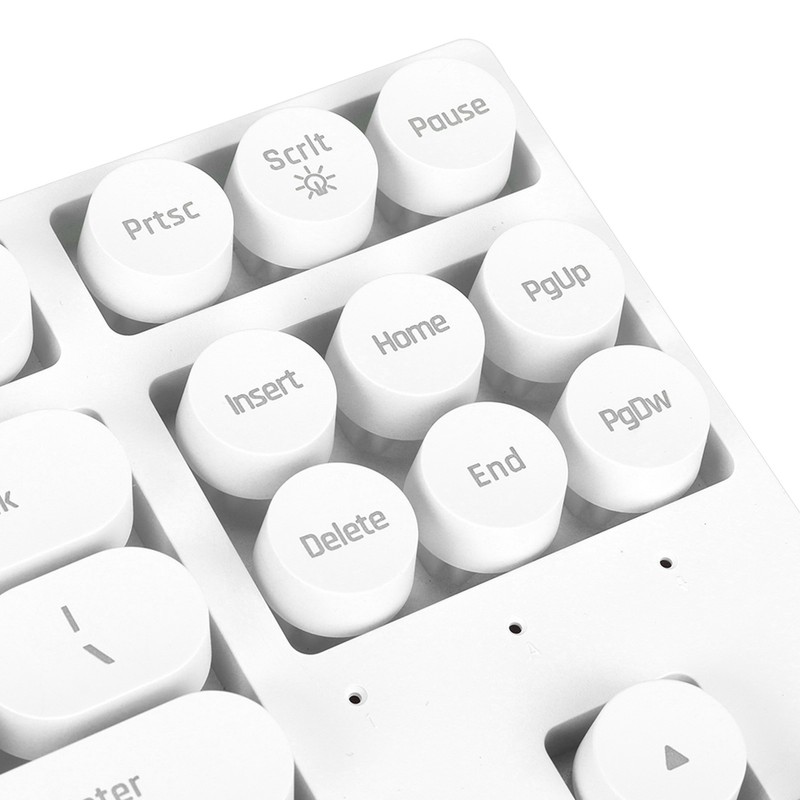 Gaming Keyboard USB Round 87 Keys Colorful Backlit Ergonomic Mechanical
