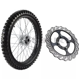 Unbranded/Generic 19 inch 70/100-19 Front Tire Rim Wheel + Disc For Dirt Pit Bike Big Wheel RM CR