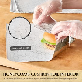 OCS Parts 10.75" x 14" Insulated Foil Wrap Sheets | 500 Wrap Sheets for Sandwhiches, Burgers, Lunches, Subs, Grab and Go Food