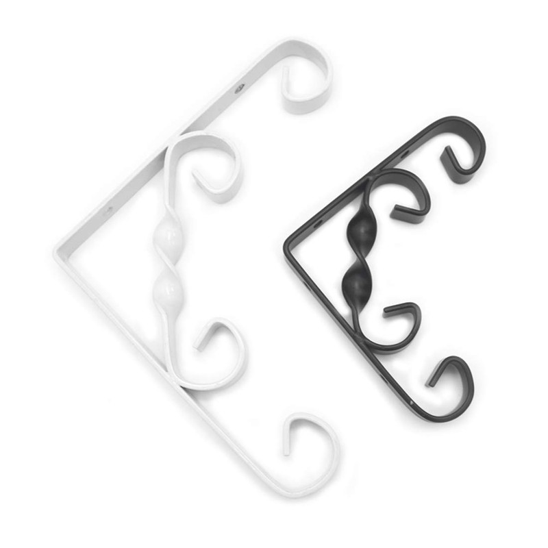 KKlewu Set of 4 Iron Brackets Shelf Brackets Shelf L