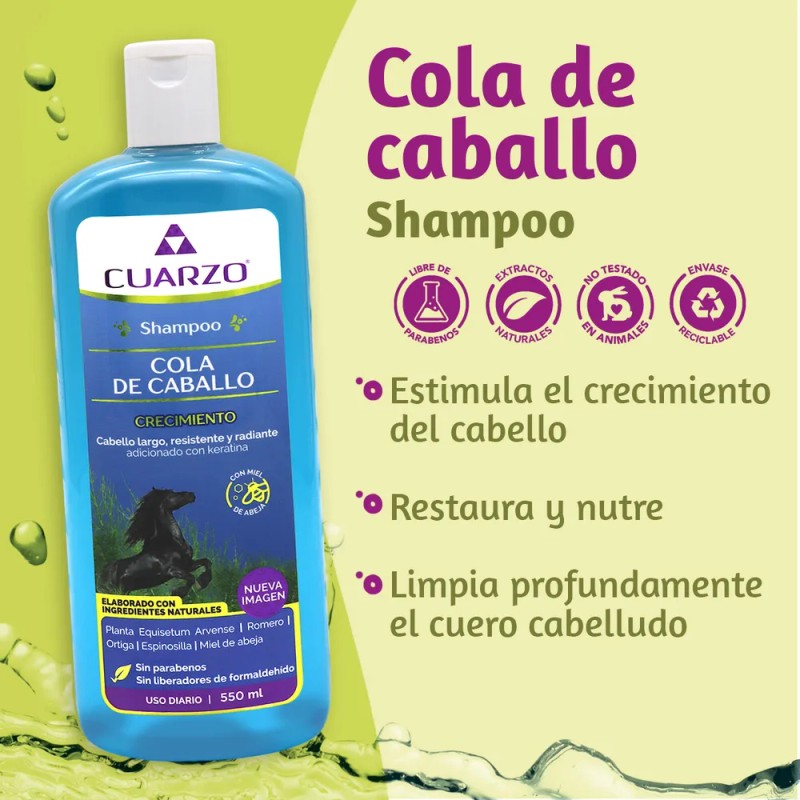 Shampoo Cola De Caballo Y Keratina Crecimiento Capilar