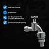 kör4u Outlet Valve Matte Chrome-Plated 3/4 Inch Brass with Hose