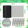 Windyun Gutter Guards Roll Black Plastic Guards Mesh Downspout Pipe