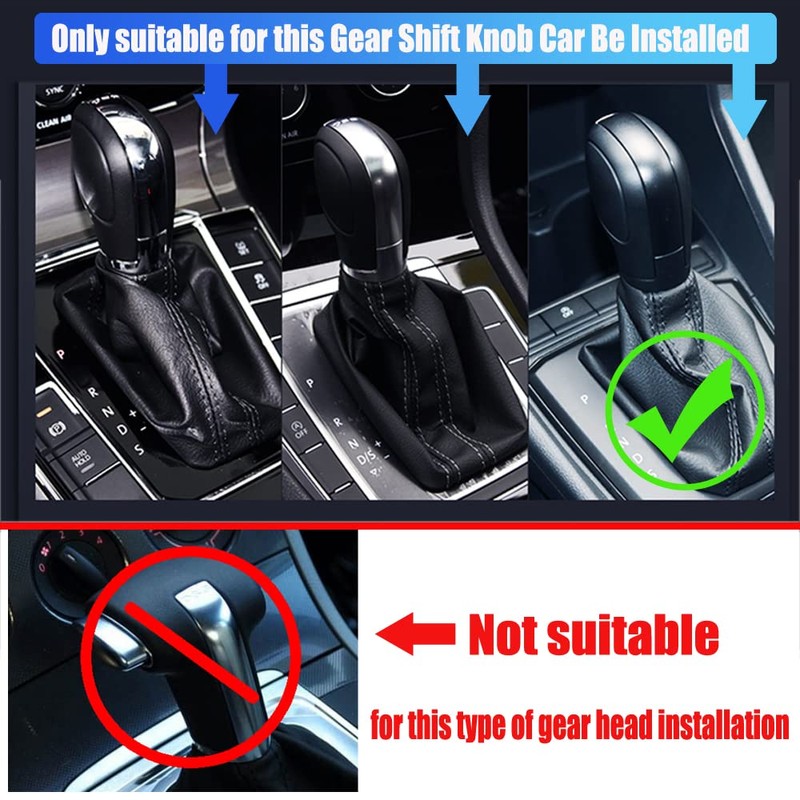 Yoegerery Electronic Shift Handle LED Gear Shift Knob for VW