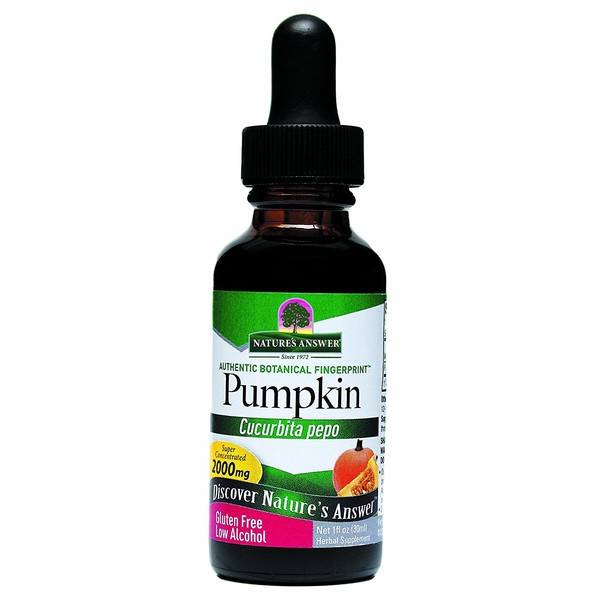 Nature's Answer Pumpkin Seed with Organic Alcohol 4000mg 1oz Extract | Packed with Omega 3 | Promotes Hair Growth | Urinary Tract Support | Prostate & Bladder Function | Single Count