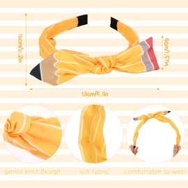 Girls Headband & Hair Clip Set, Cute Pencil Design, 2pcs Stylish Hair Accessories for Girls, Bow School Hair Band, Hair Clip