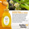 Smiley Honey 100% Tupelo Honey, Rare, Raw and Unfiltered, Certified
