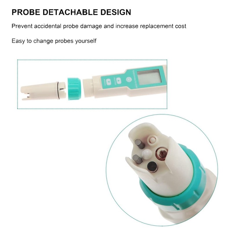 Areyourshop 7 in 1 PH Meter PH/TDS/Temp/EC/Salinity/SG/ORP Meter Digital, pH