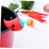 WOONEKY 6pcs Pepper Shaped Boil Lifters Heat-Resistant Pot Spill Stoppers