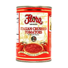 Crushed Tomatoes by Flora Foods - Italian Crushed Tomatoes - Packed from Harvest Fresh Tomatoes, 100% Italian (14oz)