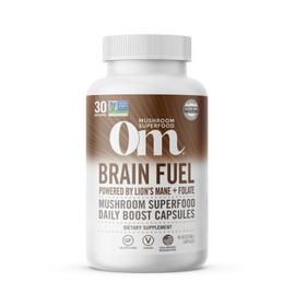 Om Organic Mushroom Nutrition Brain Fuel Superfood Daily Boost Capsule, 90 Count                                                                      