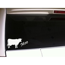 DesignsThatStick Cow Moo 5.5" Vinyl Sticker DecalG64 Farming Farmer Agriculture Cattle Cows Animals Love Animals Pets