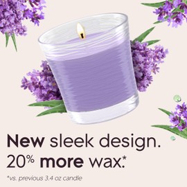 Glade Scented Candle Jar, Tranquil Lavender & Aloe, Air Freshener Infused with Essential Oils, 4.08 Oz