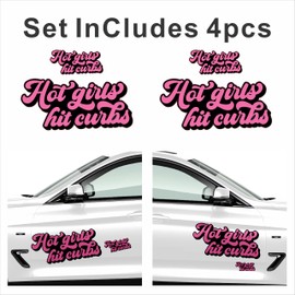 Car Decals - Hot Girls Hit Curbs Car Stickers and Decals for Sport Car, SUV, Pickup Truck