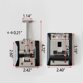 Door Lock, Trailer Door Lock with Bracket, T-shaped RV Entrance Door Holder, Polished Stainless Steel Outer Door Fixed Hook and Retainer, Applicable to Camping RV Trailers, Cargo, Trucks, Motorhomes.