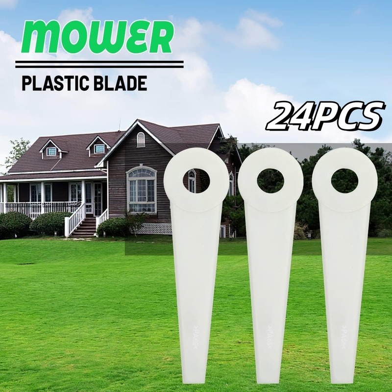 Glomora Lawn Mower Plastic Blade 24 Piece Replacement Kit For
